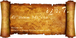 Ölbaum Tícia névjegykártya